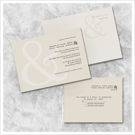 White Wedding Invitation Sample