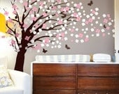 Nursery Wall Decal - Romantic cherry blossom tree wall decal wall sticker