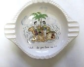 Midcentury Modern Large Vintage Ashtray Humorous