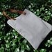 Big Striped Canvas Tote Bag with Leather Strap - Creamy, Walnut and Grey (OWNER WORD)