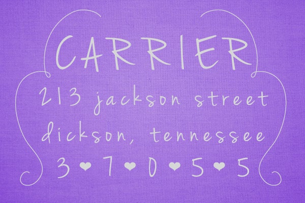 Address Stamp Endless Love Custom Address Stamp
