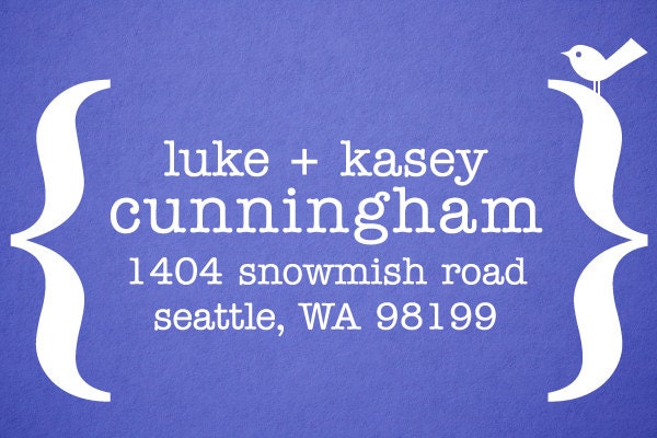 Address Stamp Bird Custom Stamp