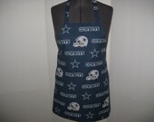 Dallas Cowboys Football Team  Apron From Texas (Blue And White With Stars) Men Or Women.