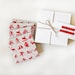 Christmas Coasters Red on White Winter Holidays Christmas Gift, set of 4