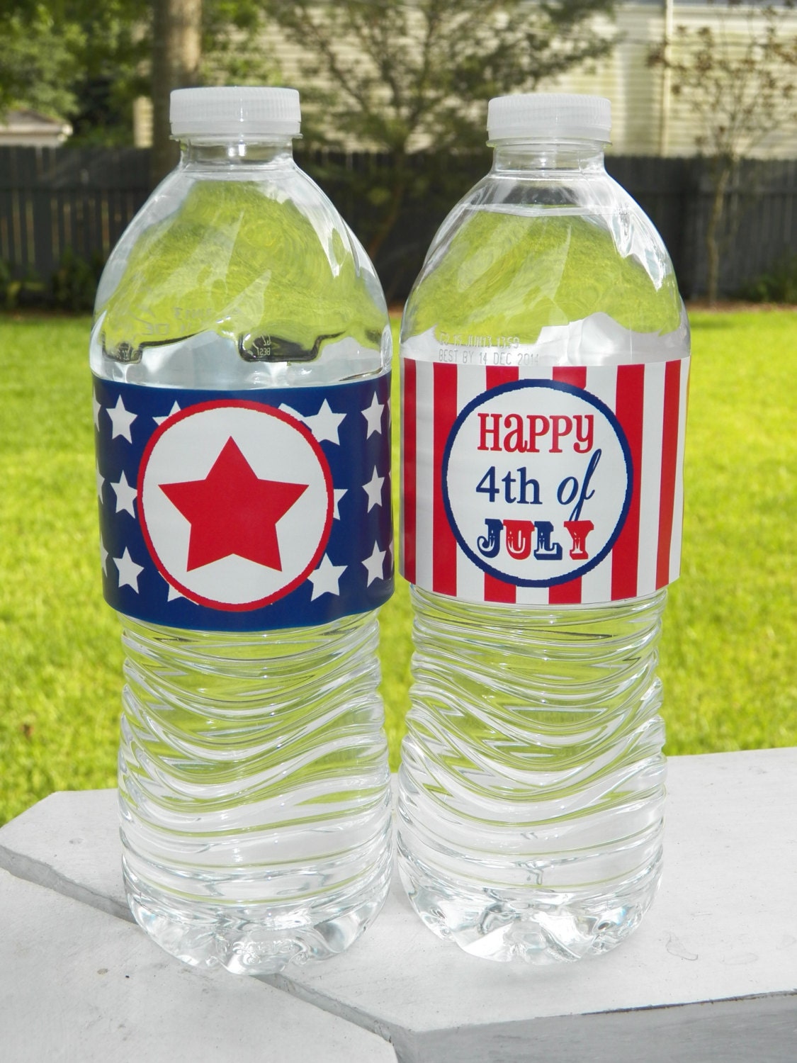 July Fourth Water Labels Printable - 4th of July -Stars and Stripes Collection Collection