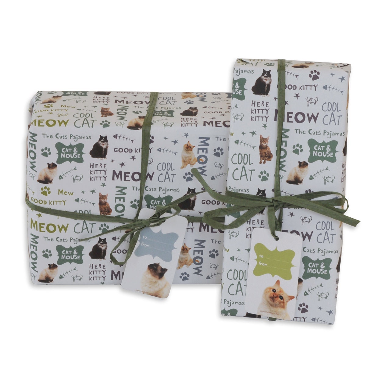 Cat photo wrapping paper. 1 sheet