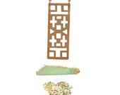 HALF OFF Sci Fi 01 - Hand-Cut Raw Brass Motif Pendant