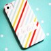 Personalized iPhone 5 or 4 Case - Multicolor Neapolitan Stripe