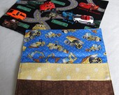 Trucks case playmat construction trucks organizer car play mat travel toy roll Stocking Stuffer eco friendly