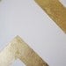 Gold and White Chevron Painting