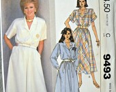 McCall's 9493 Dress and Permanent Blue Transfer, Size 16