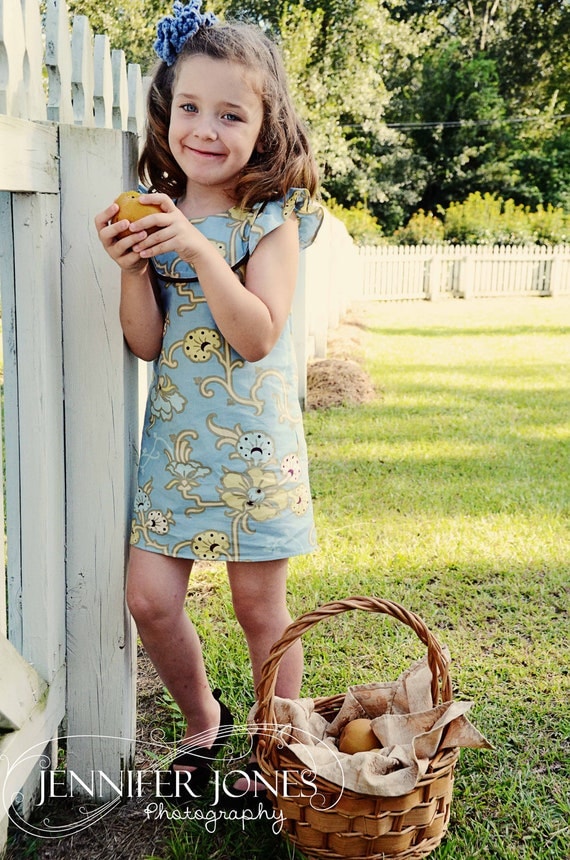 Kate's Dress - 12 mths to 8 yrs - PDF Pattern and Instructions -  A-line, 2 yoke options, lined bodice