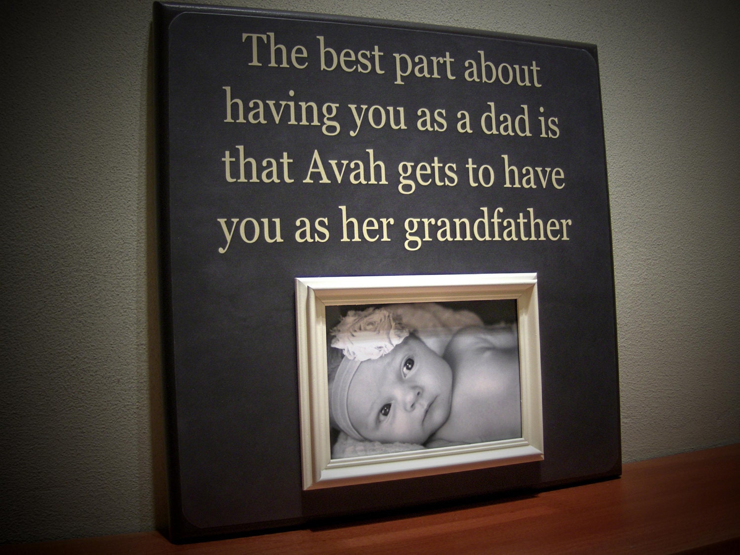 Custom Grandpa Picture Frame, Grandfather, Grandchild, Grandpa, PaPa, Grandparents, Appreciation, Baby Frame, Family
