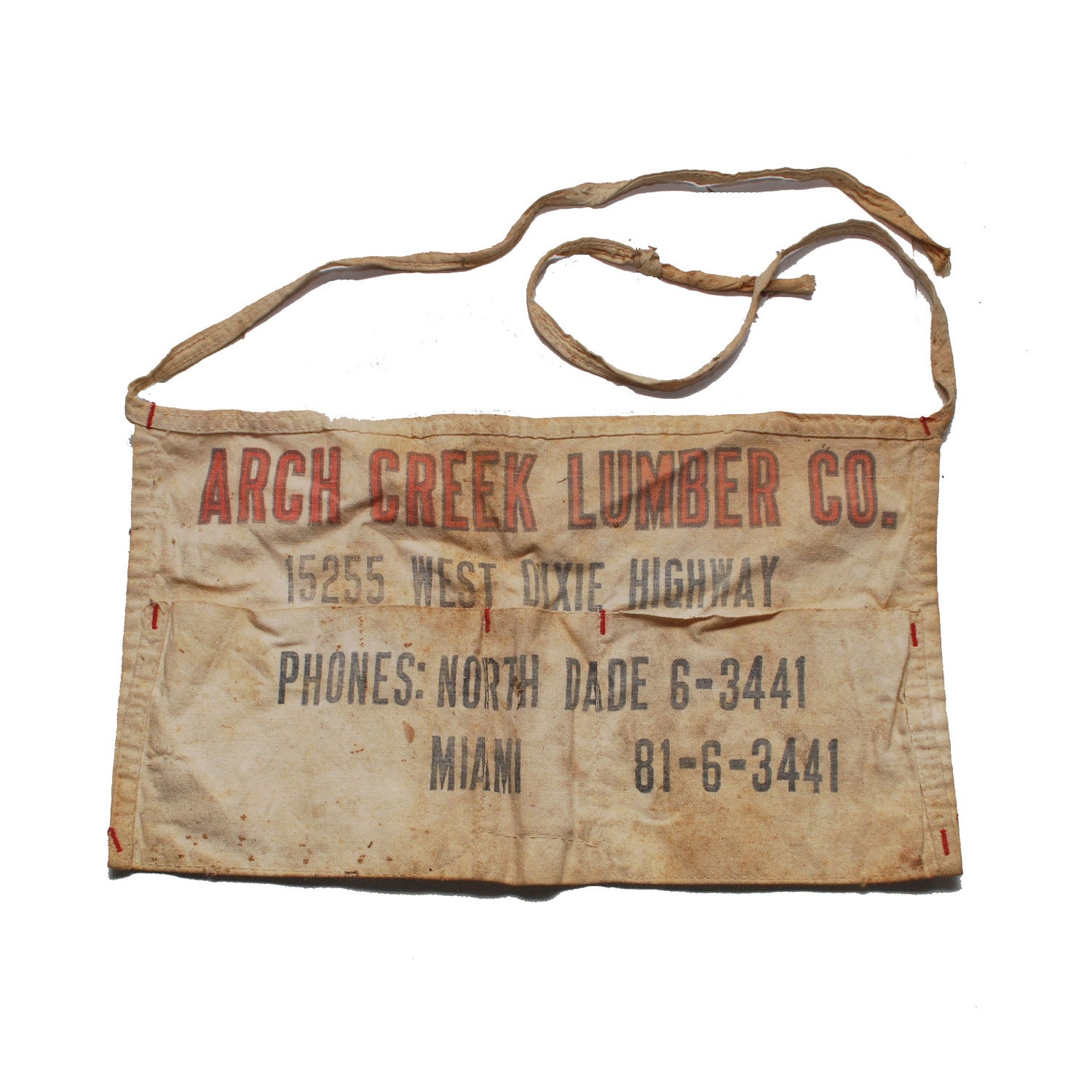 Canvas Apron /  Lumber Company / Advertising Apron