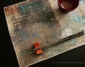 ON SALE // Art-Table-mat linen ooak  .. Ethnic moment   / FRAGMENTS
