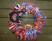 Georgia Bulldogs Florida Gators House divided fabric wreath
