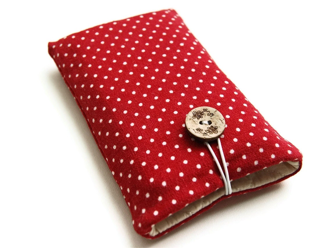 iPhone / iPod touch case padded sleeve pouch from fabric