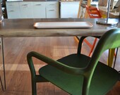 Walnut Desk - Hairpin Legs & Live Edge (48" x 28" x 30")