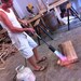 Side Table: Reclaimed Oak From Train Cars (48" x 12" x 30")
