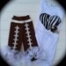 Football Leg Warmers with Organza Trim One size fits most