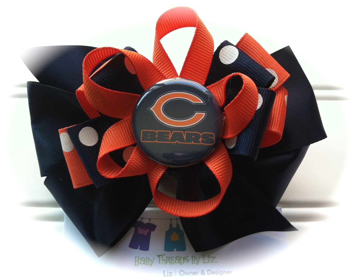 Chicago Bears Hair Bow