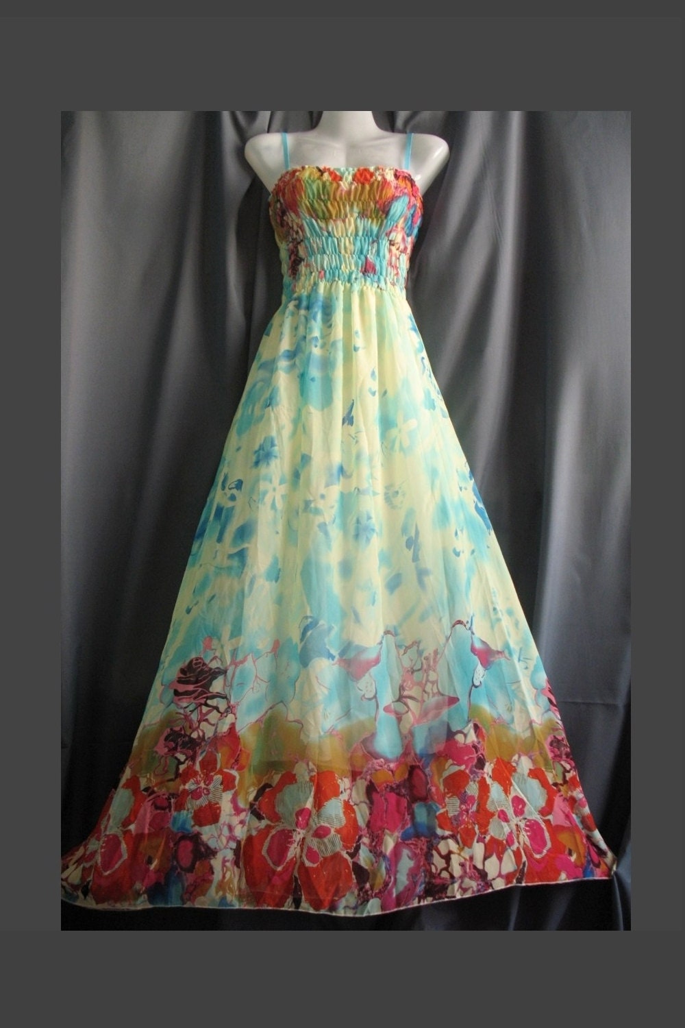 Plus Size Dress Maxi Dress Women Prom Long Change Tone Blue Bridesmaid Dress 1X 2X 3X 4X