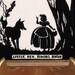 Old Reverse Painted Little RED RIDING HOOD Silhouette Picture/Wood Frame 8 x 10