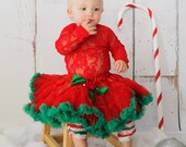 Christmas Pettiskirt - Toddler Christmas Outfit - Red Petti Skirt - Christmas Dress - Holiday Outfit