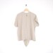 vintage khaki polka dot blouse with front tie