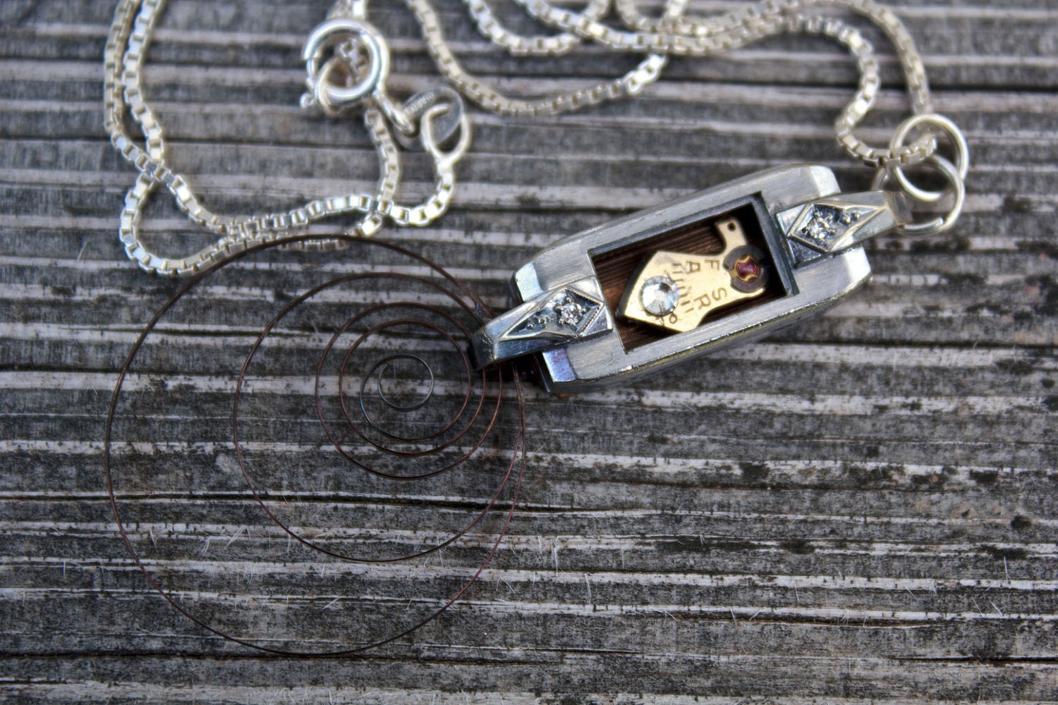 Infinity - Upcycled OOAK Vintage Watch Pendant