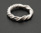 Shipwreck knuckle ring, fused fine silver