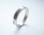 Once Upon a Time Snow White Prince Charming silver ring with sun and clouds and PRINCE CHARMING etched inside