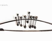 Modern brooch pin - unique handmade contemporary silver jewelry  - modern sterling silver pin. Unique sterling silver jewelry design.