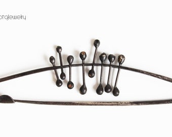 Modern brooch pin - unique handmade contemporary silver jewelry  - modern sterling silver pin. Unique sterling silver jewelry design.