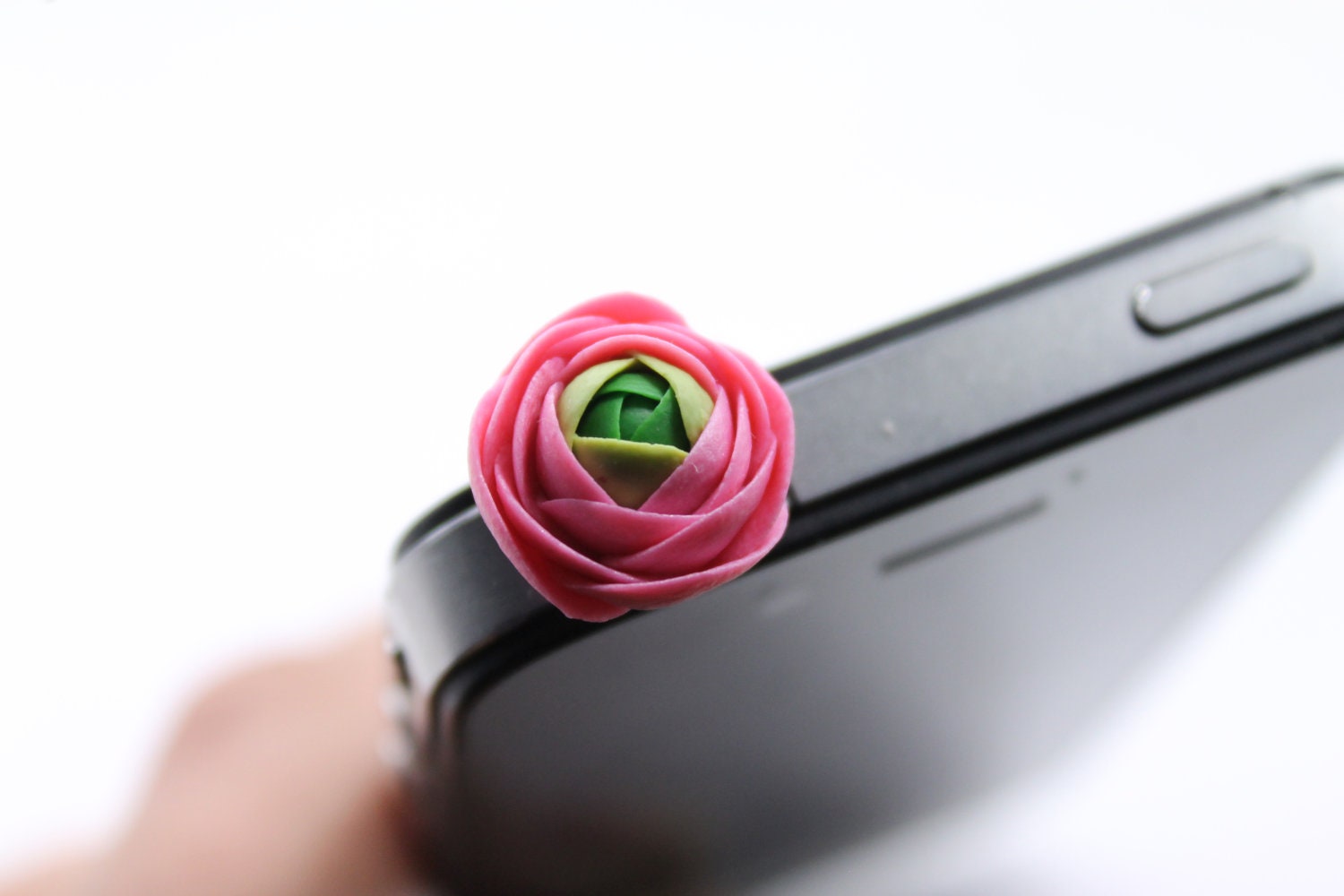 Iphone Plug - Phone Charm, Floral Earphone Plug - iphone  Accessories, Smart phone Accessories, iPhone 5 4 4s ,iPad ,Samsung galaxy s2 s3