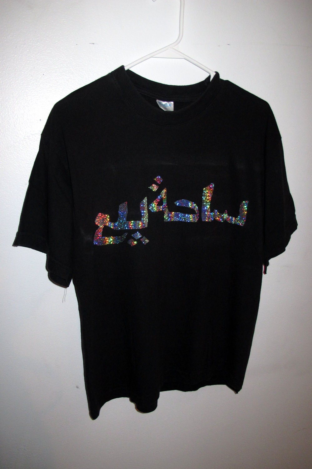 yard666sale ARABIC HOLOGRAM txt T SHIRT yard666sale