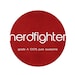 Nerdfighter Art Poster Print - 100 Percent Awesome - Bright Cherry Red Modern Circle Print DFTBA