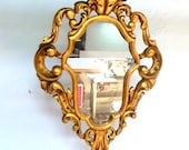 Antique holliwood regency  guilded wood wall  mirror