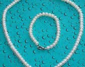 Pearl Necklace & Bracelet SET, Fresh Water pearls, Bridal party Gifts, Wedding pearl jewelry