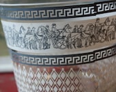 1950's Jeanette Glass Grecian Patrician Ice Bucket In Blue