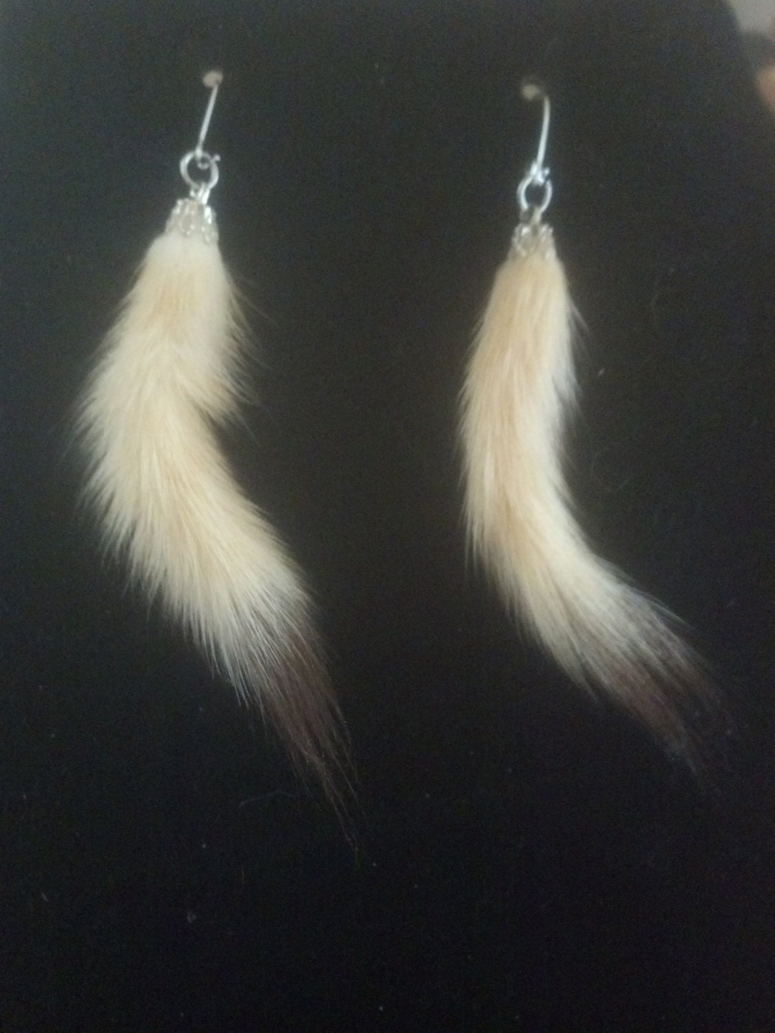 Ermine Tail Earrings in silver
