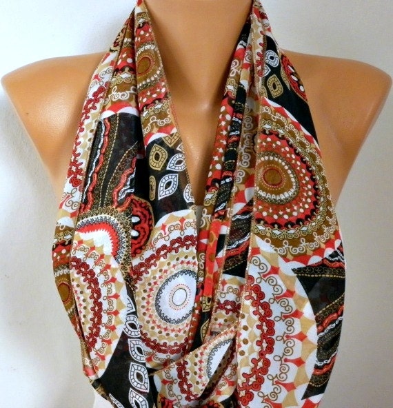 Infinity Scarf Shawl Circle Scarf Loop Scarf  Gift -fatwoman