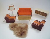 Vintage Doll House Livingroom Miniature