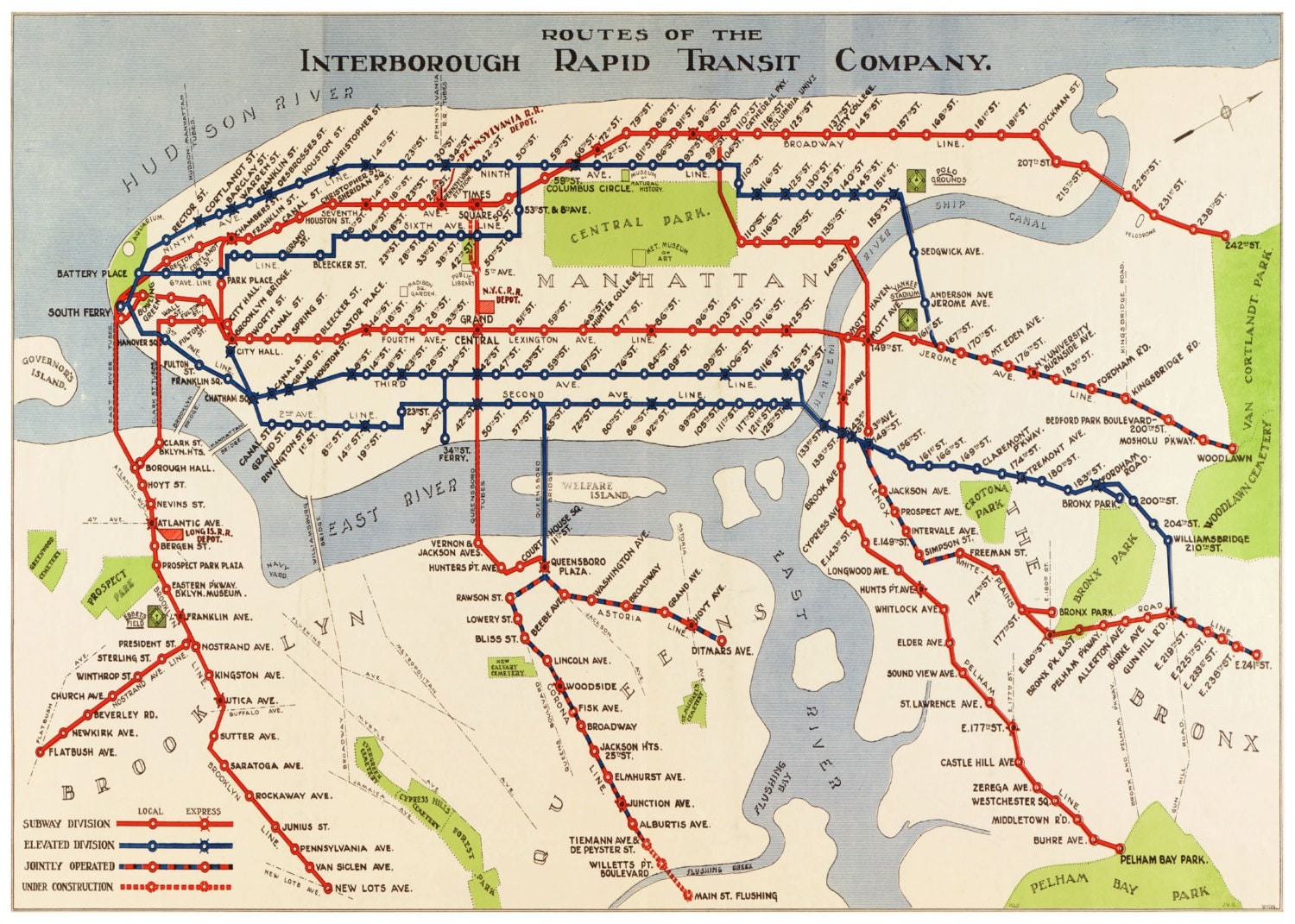 Map Manhattan Subway