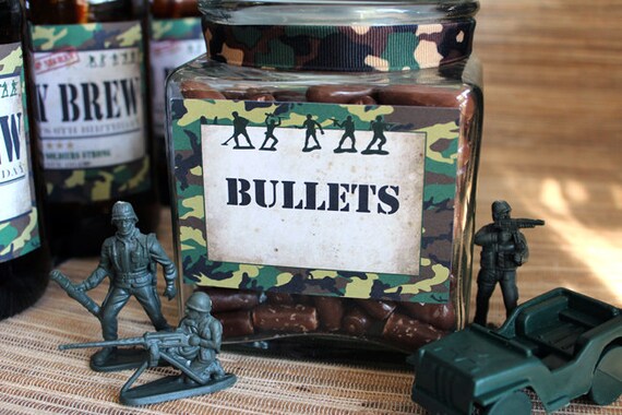 Army Men Party Labels - DIY PRINTABLE FILE - Boys Birthday Party Il_570xn