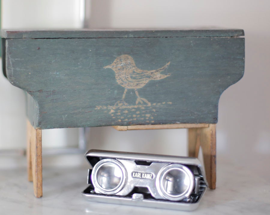 A Grandpa's Love -  Handcrafted Wooden Bank, Bird, Vintage, Fine Art Photography 8 x 8 Giclee Print / Home Decor, Wall Art