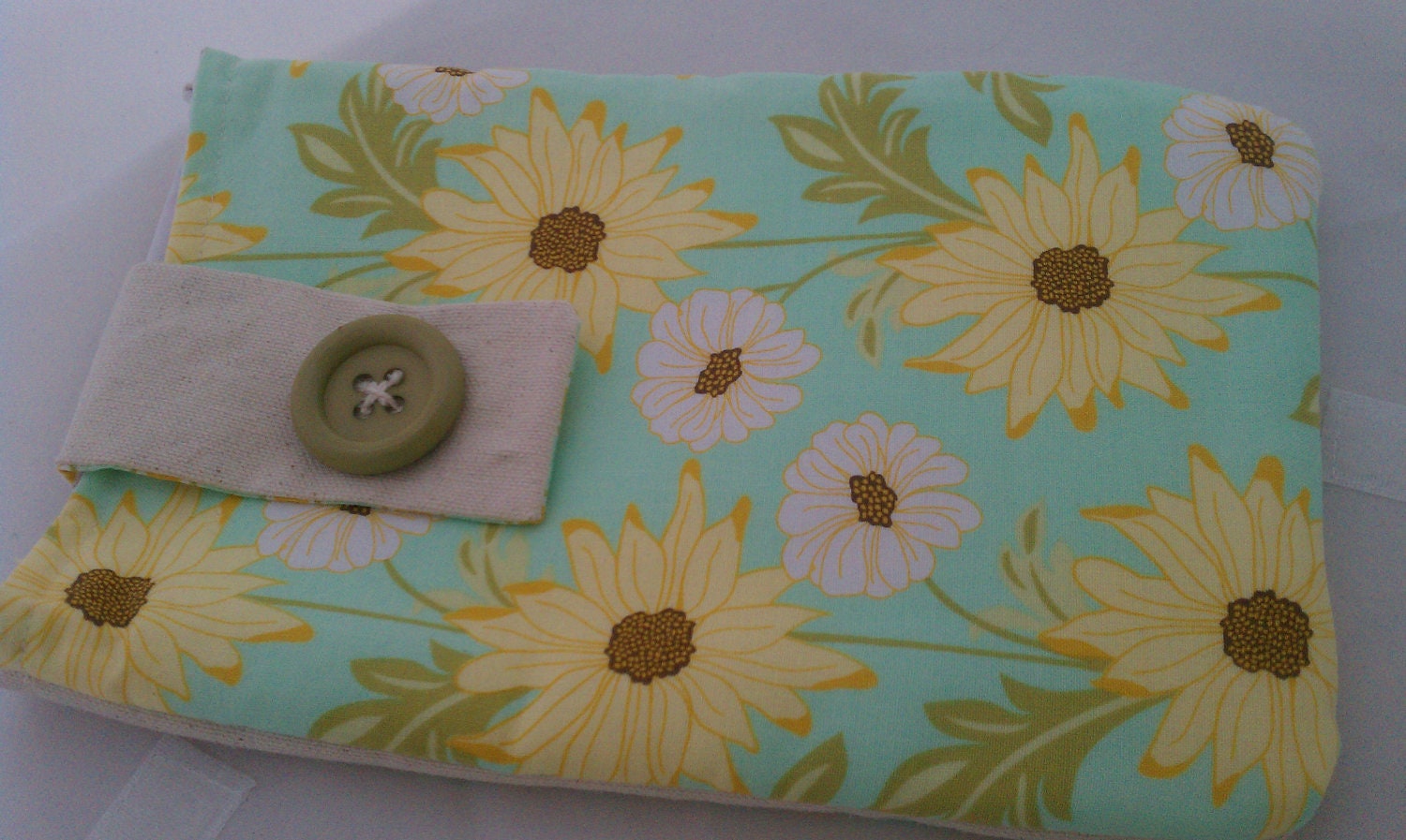 Kindle Tablet Cover EReader Nook Case sleeve in Canvas and Meadow Sweet Designer Fabric