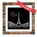 Paris Skyline Print Custom FRAMED ART  -Paris France- Any City  Available Wedding Gift Personalized Engagement Gift Personalized