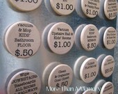 Set of (15) Chore Magnets: Custom Chore Chart System