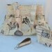 For the Love of Music Pleated handbag with matching Keyfob and Make Up Zippered Pouch
